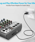Five Channel USB Bluetooth Audio Mixer With Echo Delay For Recording Live Streaming And Podcasting Dope Home Studio Sound Board