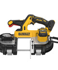 Front view of Beefy 20V Max XR Dual Trigger Mid Size Bandsaw Tool Only For Tough Cuts, 3-3/8 Inch Capacity, 35-3/8 Inch Blade, Brushless Motor