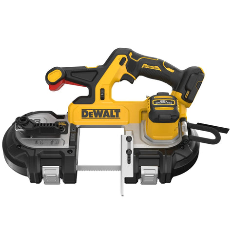 Front view of Beefy 20V Max XR Dual Trigger Mid Size Bandsaw Tool Only For Tough Cuts, 3-3/8 Inch Capacity, 35-3/8 Inch Blade, Brushless Motor