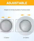 Pro Grade Stainless Steel Honey Strainer With Dual Sieves For Beekeeping And Honey Extraction adjustable for 5 to 14 gallon buckets