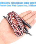 Hand holding 30 Piece Male To Female 3 Pin Servo Extension Cable Set With 22 AWG Copper Wires for remote control devices
