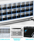 No Sweat Compact Countertop Ice Maker features 304 stainless steel ice tray and food grade PP ice storage basket.