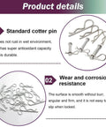75 Pcs Hitch Pin Clips R Clips Set With 6 Sizes M1.2x21 M1.5x28 M1.8x32 M2x40 M2x45 M2.5x50 Heavy Duty Zinc Plated Retainer Pins