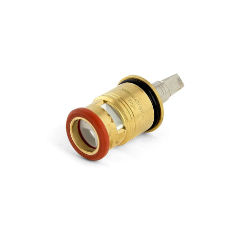 Short Hot Replacement Faucet Cartridge With One Quarter Turn Ceramic Disc Lead Free Polished Chrome Finish Durable Hot Water Tap Cartridge For Commercial Faucets Compatible With Major Commercial Brands