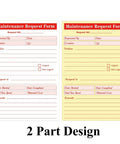 Two Part Carbonless Maintenance Request Forms Book Set, 50 Packs of 100 Sheets Per Book, Easy Tear Perforated Copies for Quick Service Requests, Durable Paperwork for Maintenance Teams and Field Technicians; 2-part design