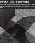 Pro Grade Self Adhesive Asphalt Crack Sealer Tape Waterproof Flexible Paver Patch Heavy Duty for Concrete Driveway Repair showing waterproof application.