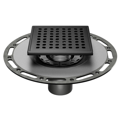 Shower Drain 24 Inch With Removable Pattern Grate Matte Black Stainless Steel 304 Anti Corrosion Built To Last Floor Drain