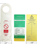 Scaffold Status Tags And Holders Set Of 10 With 11.75 Inch Height And 3.5 Inch Width Heavy Duty Tag Holders For Daily Inspections Danger Do Not Use Label Reminders Tracks Weight And Safety Status At Jobsite, white holder with green and yellow tags