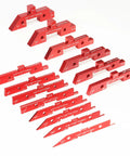 14-piece aluminum alloy setup blocks for woodworking, featuring precision bars for router and saw alignment tools with storage case.