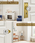 Glass Door Knobs Set With Vintage Crystal Look And Antique Brass Finish, Classic Old Style Hardware For Mortise Locks, room view