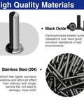 20 Pack Flat Head Socket Cap Screws Bolts 1 Inch Long 304 Stainless Steel Black Zinc Plated Finish Fully Threaded With Hex Key