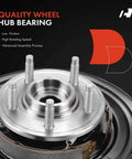 Close-up of Rear Left Steering Knuckle And Wheel Bearing Hub Assembly For Ford Explorer 2002-2005, 5-Lug, Driver Side.