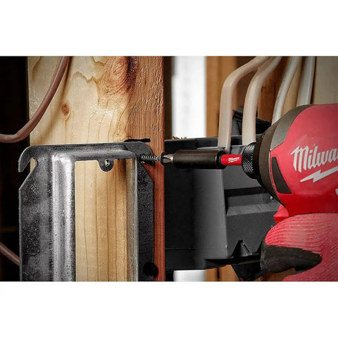 Impact driver using 99 Piece Impact Driver Bit Set With Precision Fit Machined Tips That Prevent Stripping And Wobble Alloy76 Steel For Longer Bit Life Wear Guard Tip Keeps Fit Strong Laser Hardened Tip For Superior Wear Resistance For Beast Mode Fastening on metal bracket