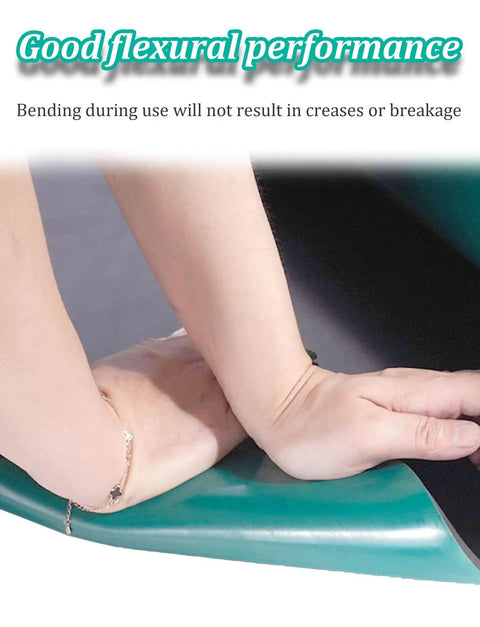 Hands flexing Anti Static Rubber Soldering Mat For Workbench Built Tough With High Temperature Resistance 0.08 Inch Thick