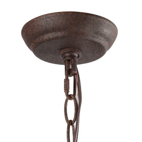 Go To Farmhouse Orb Chandelier Pendant Light with Handmade Weathered Wood Finish and Rustic Bronze Accents ceiling canopy