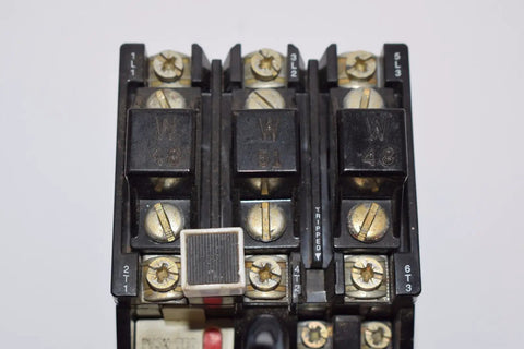 Heavy Duty 592-JOV16 Series B Overload Relay 120-600V AC 7200VA NEMA A600 Compatible Industrial Control Relay close-up view