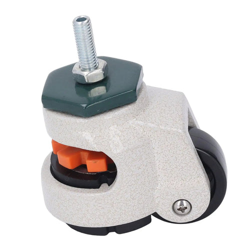 Heavy Duty Stem Caster With Swivel And Adjustable Leveling Plate, Tough As Nails 880 Pound Load Capacity For Furniture And Workshop Equipment, Legit Smooth Nylon Rollers That Glide Like Butter
