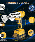 Tough As Nails Brushless Cordless Metal Shears Built For Dewalt 20v Max showcasing steel alloy cutter head and brushless motor.