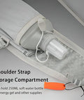 Close-up of shoulder strap storage compartment on Go-To Hydration Vest Backpack For Runners And Cyclists, Ultra Lightweight Water Bladder Pack