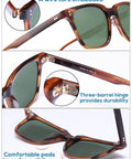 Polarized Mens Sunglasses For Driving And Fishing With Acetate Frames HD Anti Glare Lenses Square Frame Design