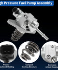GDI High Pressure Fuel Pump HPFP For Chevrolet Silverado 1500 Tahoe Suburban GMC Sierra 1500 Yukon Direct Injection Mechanical Pump Replacement Drop In Ready Fits Cadillac Escalade 2015 2018 And Other GM V8 Models highlighting precise welding, sealing structure, corrosion resistance