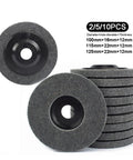 Dope 4 To 5 Inch Nylon Fiber Polishing Wheels with Abrasive Discs, gray buffing wheels for stainless steel polishing.