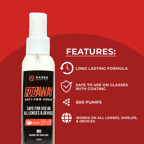 Fog Away Anti Fog Spray For Swim Goggles Glasses And Home Electronics Keeps Lenses Clear Instantly No Haze With Silicone Free Formula