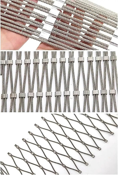 Straight Up Tough As Nails Stainless Steel Rope Mesh Fence With 15 Cm Woven Grid And Quick Snap Links No Sweat Setup For Farm Or Garden Outdoor Security Legit Heavy Duty Barrier