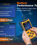 OBDII Diagnostic Tool That Reads And Clears Check Engine Codes With Wireless Printing And Live Data Graphs Battery Voltage Test