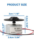 Product size of DC Five Point Nine Volt Spindle Motor For DVD CD Players With Metal RF300FA12350 Micro Motor Replacement Part