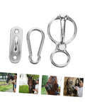 Stainless Steel Horse Stirrup And Tie Ring Set For Trailers And Show Ready Riders Durable Trailer Accessory Clip silver set with images