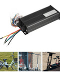 Beefy 2000W Brushless Bike Controller for E Bikes and Scooters, 18 tube aluminum housing with colorful wires visible