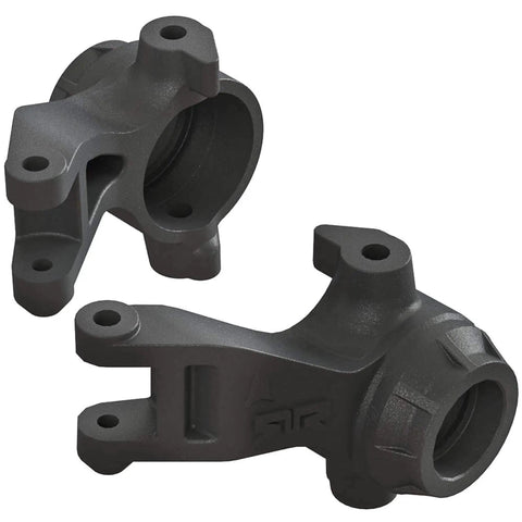 ARRMA Steering Block Set for 4x4 RC Trucks, Ultra Durable Composite Replacement for ARAC9359, close-up of molded steering arms