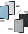 Replacement Filters For Hathaspace HSP001 HEPA Purifier With Easy Swap 2 HEPA Filters And 2 Activated Carbon Filters H13 Filtration