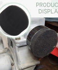 Close-up of 8 Pack 2 Inch Round Air Compressor Intake Filter Replacement Set CAC1372 CAC1373 D24233 D24235 40 PPI Sponge Filter in use.