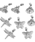 Eight Pack Tablecloth Weights With Metal Clip Clamps for Outdoor Garden Parties featuring bug and butterfly shapes, windproof metal.