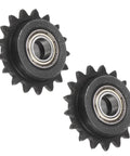 Hella Tough Carbon Steel Idler Sprocket 17 Tooth 9mm ID with smooth bearing for reliable chain motion.