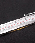 Side view of Digital Caliper With 0 To 24 Inch 600mm Measuring Range, Long Jaw Precision Tool in stainless steel showing inch/mm scale.