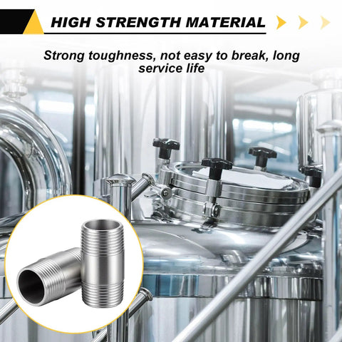Heavy Duty Stainless Steel 304 Pipe Fittings Three Quarter Inch NPT Male To Three Quarter Inch NPT Male Two Inch Nipple for Oil Air Fuel