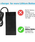 42V DC Replacement Power Adapter With 2A Output For 10S 36V Lithium Battery Packs, 5.5 x 2.1mm Plug not 3-prong