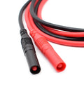 Heavy Duty Silicone Test Lead Extension 4mm Banana Plug To Jack Male To Female Connector 14 AWG 39.4 Inch Pair For Multimeter Probes DMM Wires Red And Black