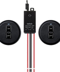 Dope 12V Wireless Remote Relay Switch With 328ft Long Range, DC 12V 24V 48V 10A Receiver For Car, Motors, Lamps, LEDs And Fans, Easy Install, Compact Mini Relay That Works Through Walls And Doors, black wired receiver with two ON/OFF remotes