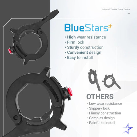 Universal Motorcycle Throttle Lock With Cruise Control For Most Motorcycles Electric Bikes Scooters And ATVs Easy Install Durable Throttle Control Accessory For Safer Rides And Steady Speed On Every Ride