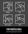 Instructions for Instant Lead Test Swabs Eight Pack Kit With Disposable Swabs For Surface Screening, showing four steps.