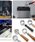 Automatic Electric Portafilter Cleaner Kit And Knock Box Ditch The Coffee Grounds Hassle Quick Flip Disposal Setup with portafilter and knock box.