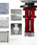 Diamond Hole Saw Kit For Porcelain Ceramic Concrete Granite Marble Tiles With 6 8 10 20 35 50 75 100 mm Holes DIY Friendly