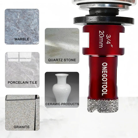Diamond Hole Saw Kit For Porcelain Ceramic Concrete Granite Marble Tiles With 6 8 10 20 35 50 75 100 mm Holes DIY Friendly