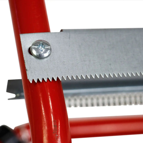 Close-up of cutting blade on 18-Inch Mobile Masking Station For Auto Body And Painting All-In-One Design With Dual Paper Bars