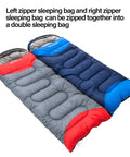 Two 4 Season Sleeping Bag With Pillow For Camping And Backpacking showing right zip design for outdoors, hiking, and mountaineering