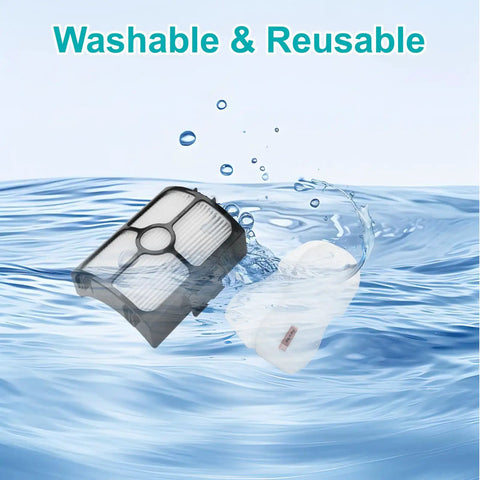 Replacement Filter Set For Shark HZ3002 HZ3000 HZ4001AMZ HZ4002 Stratos Ultralight Corded Stick Vacuum With 2 Foam Filters And 4 Felt Filters Pack Washable Reusable Easy Snap In, washable reusable vacuum filter in water